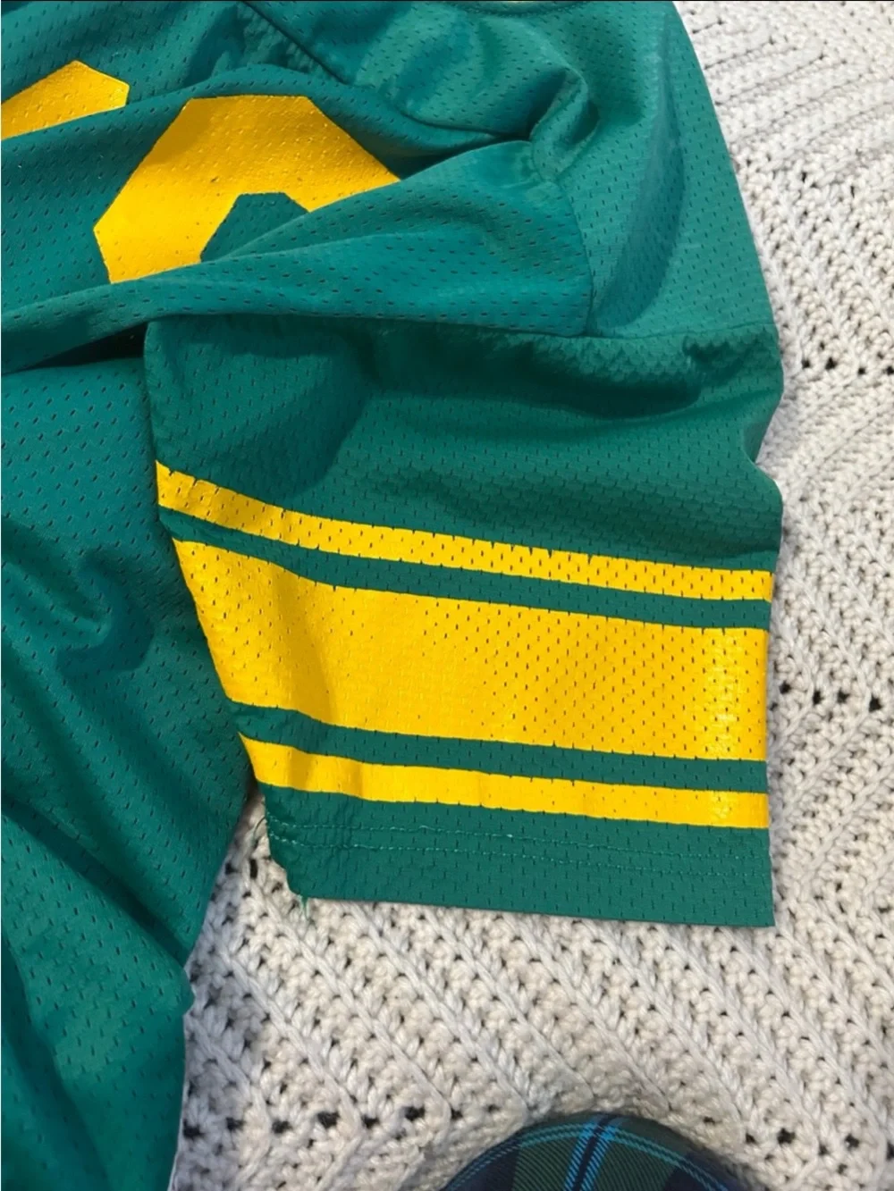 Rawlings Green and Yellow Kids Jersey with Number 19